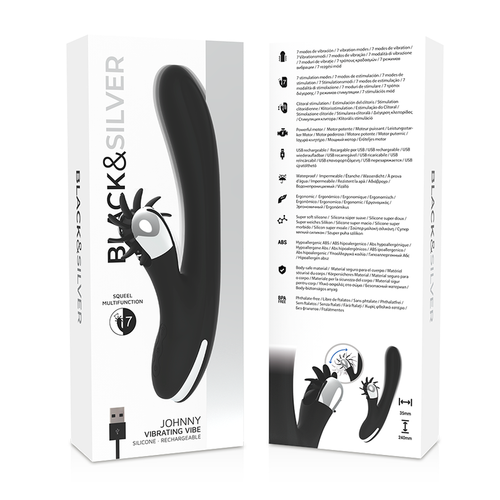 BLACK&SILVER- BUNNY JOHNNY VIBRATING VIBE