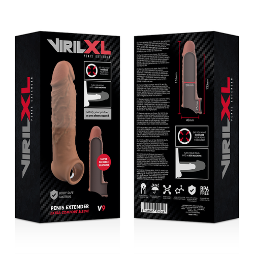 VIRILXL EXTENSION DE PENE LIQUID SILICONE V9 MARRN