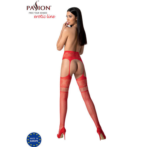 PASSION - S030 MEDIAS CON LIGUERO ROJO TALLA UNICA