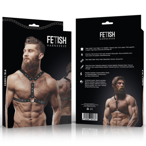 FETISH SUBMISSIVE ATTITUDE - ARNS ECOPIEL PECHO CON DOBLE SUJECIN Y TACHUELAS HOMBRE