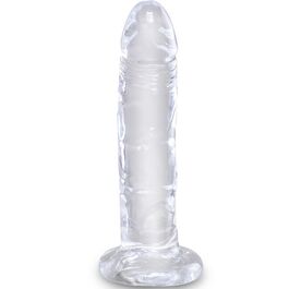 KING COCK - CLEAR PENE REALÍSTICO 15.5 CM TRANSPARENTE