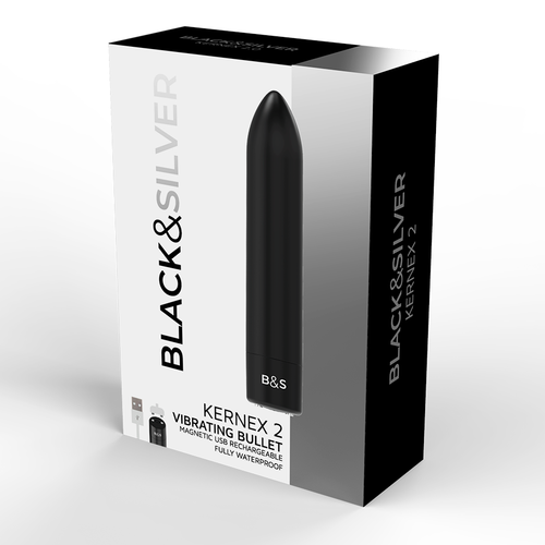 BLACK&SILVER- BALA MAGNETICA VIBRADORA KERNEX 2 NEGRO
