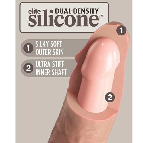 KING COCK - ELITE DILDO REALISTICO VIBRADOR & SILICONA 15.2 CM