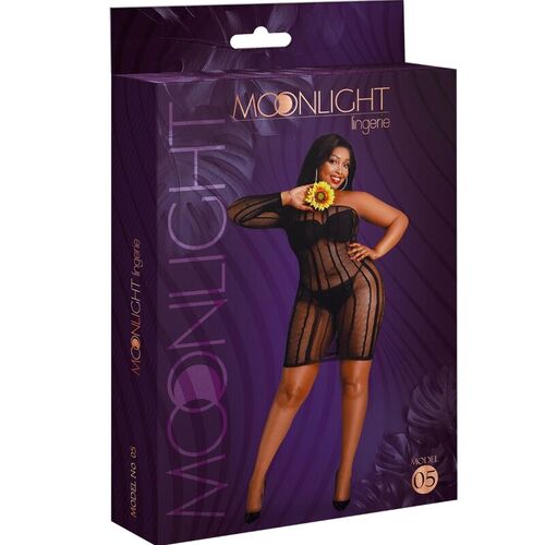 MOONLIGHT - MODELO 5 VESTIDO NEGRO TALLA UNICA / PLUS SIZE