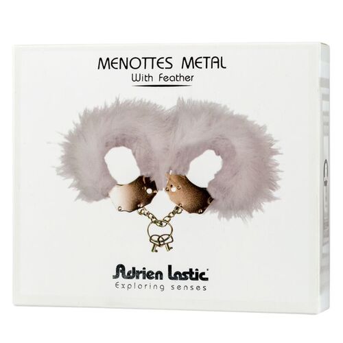 ADRIEN LASTIC - ESPOSAS METAL CON PLUMAS BLANCO