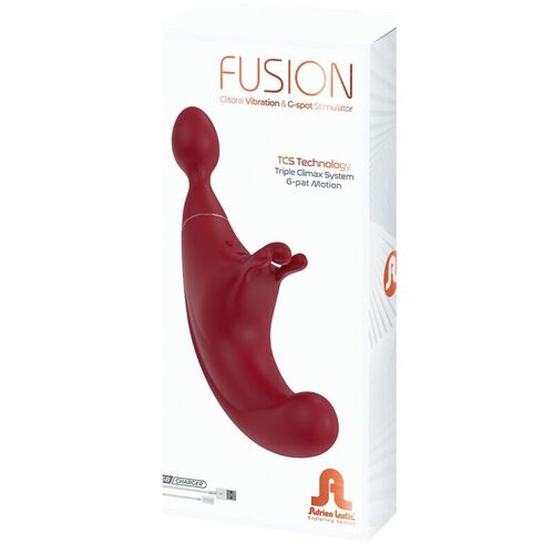 ADRIEN LASTIC - FUSION TRIPLE ESTIMULADOR CLITORIS & G-SPOT ROJO