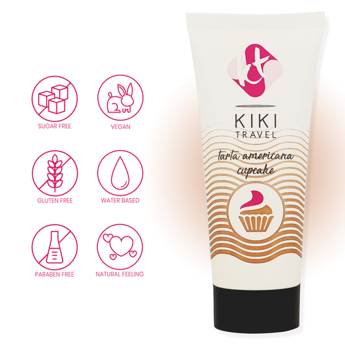 KIK TRAVEL - GEL DESLIZANTE SABOR A TARTA AMERICANA CUPCAKE 50 ML