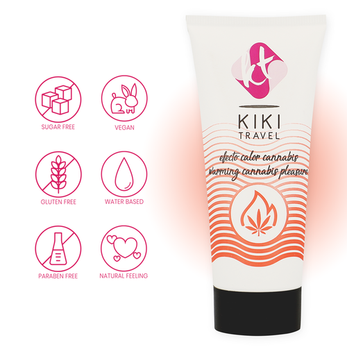 KIK TRAVEL - GEL DESLIZANTE SABOR A CANNABIS EFECTO CALOR INTENSO 50 ML