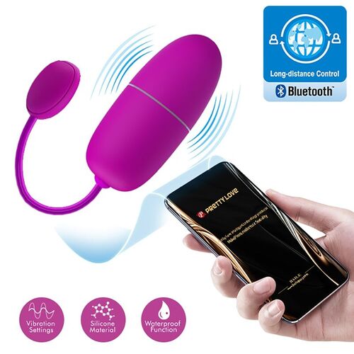 PRETTY LOVE - NYMPH HUEVO VIBRADOR CONTROLADO POR APP MORADO