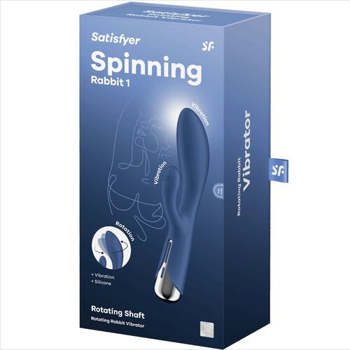 SATISFYER - SPINNING RABBIT 1 ESTIMULACION CLITORIS Y PUNTO G AZUL