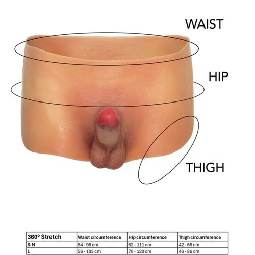 HIDDEN DESIRE - ALTER EGO BÓXER CON PENE 18 CM NATURAL TALLA S/M