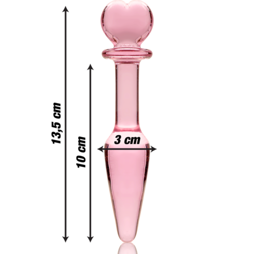 NEBULA SERIES BY IBIZA - MODELO 7 PLUG CRISTAL ROSA 13.5 CM -O- 3 CM
