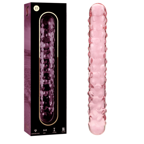 NEBULA SERIES BY IBIZA - MODELO 15 DILDO CRISTAL ROSA 18.5 CM -O- 3 CM