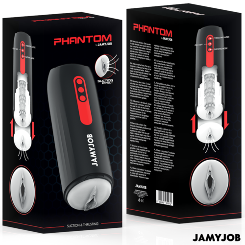 JAMYJOB - PHANTOM MASTURBADOR VAGINA AUTOMÁTICO 5 MODOS SUCCIONADOR Y EMPUJE