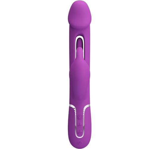 PRETTY LOVE - KAMPAS VIBRADOR RABBIT MULTIFUNCIÓN 3 EN 1 MORADO