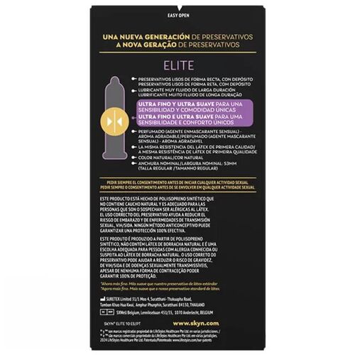 SKYN - PRESERVATIVO ELITE ULTRAFINO 10 UNIDADES