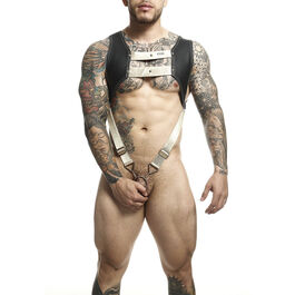 MOB - DNGEON ARNÉS CON ANILLO DORADO PARA EL PENE TALLA ÚNICAS