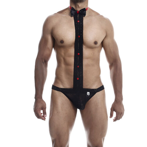 MOB - ESMOQUIN CON TANGA DE ENCAJE TALLA L/XL