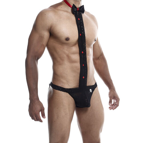 MOB - ESMOQUIN CON TANGA DE ENCAJE TALLA L/XL