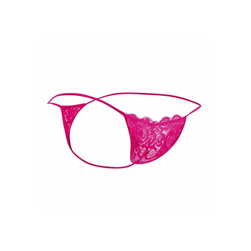 MOB - TANGA DE ENCAJE ROSA TALLA L/XL