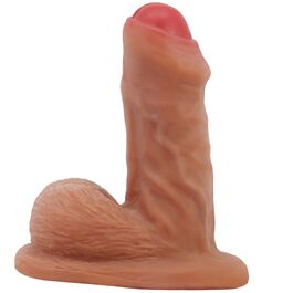 PRETTY LOVE - WARNELL DILDO ULTRA REALÍSTICO Y ELÁSTICO 9.5 CM MULATO