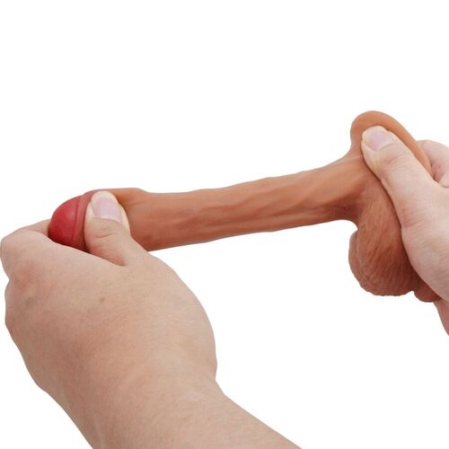 PRETTY LOVE - WARNELL DILDO ULTRA REALÍSTICO Y ELÁSTICO 9.5 CM MULATO