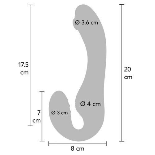 XOCOON - STRAPLESS STRAP-ON VIBRADOR 2 EN 1 CON CONTROL REMOTO MORADO