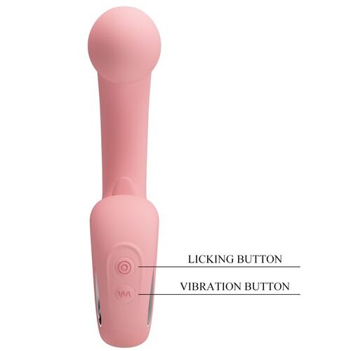 PRETTY LOVE - ERYNNYES VIBRADOR PUNTO G + ESTIMULADOR CLÍTORIS 10 VIBRACIONES ROSA