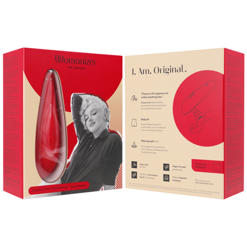 WOMANIZER - MARILYN MONROE CLASSIC 2 ESTIMULADOR DE CLÍTORIS ROJO INTENSO