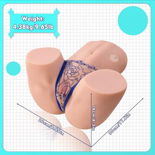 XISE - MAYA SUCKING MASTURBADOR VAGINA Y ANO REALÍSTICO CON VIBRACIÓN Y ONDAS ESTIMULADORAS 4.5 KG
