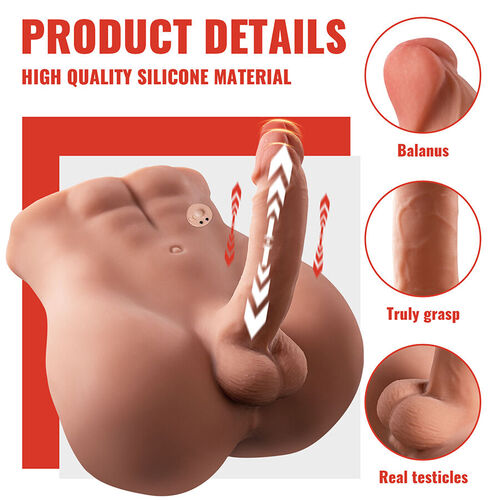 XISE - BERTLETT DILDO ASS MASTURBADOR DILDO Y ANO REALÍSTICO POSICIÓN FRONTAL CON THRUSTING 18 CM