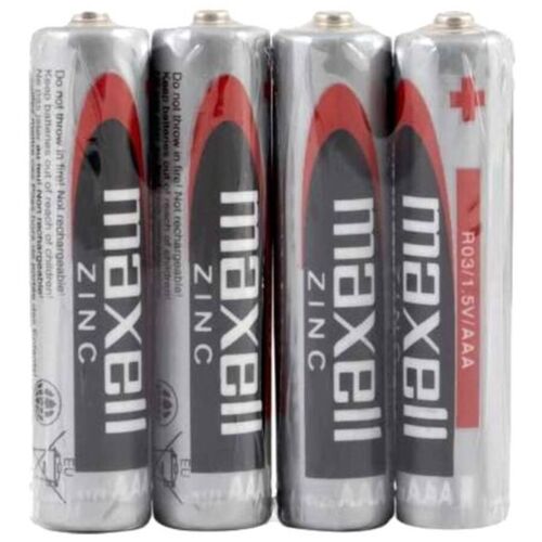 MAXELL - PILA SALINA MANGANESO AAA R03 RETRACTIL*4