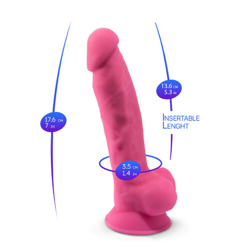 SILEXD - PENE REALÍSTICO MODELO 7 ROSA BRILLO EN LA OSCURIDAD