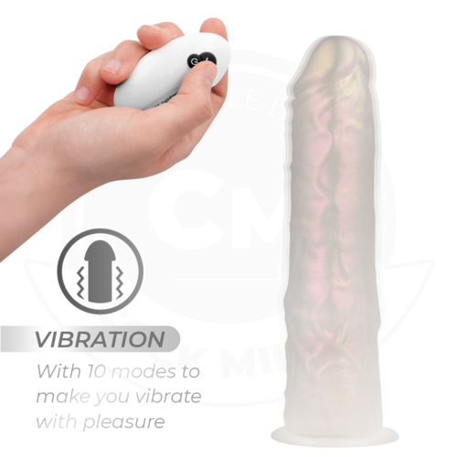 COCK MILLER - DILDO SILICONA 20,5 CM , LUCES Y VIBRACIÓN CON CONTROL REMOTO