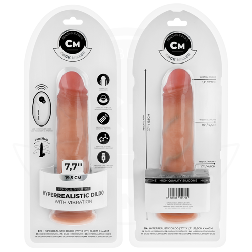 COCK MILLER - DILDO HIPERREALÍSTICO VIBRACIÓN CON CONTROL REMOTO 19,5 CM