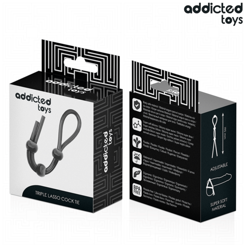 ADDICTED TOYS - CUERDA SILICONA PARA EL PENE DE LAZO TRIPLE