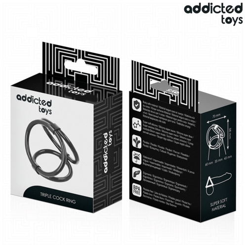 ADDICTED TOYS - ANILLO TRIPLE PARA EL PENE