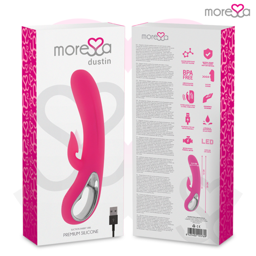 MORESSA - DUSTIN ONDAS ESTIMULADORAS CLITORIAL Y POTENTE VIBRACIÓN PREMIUM SILICONE RECARGABLE