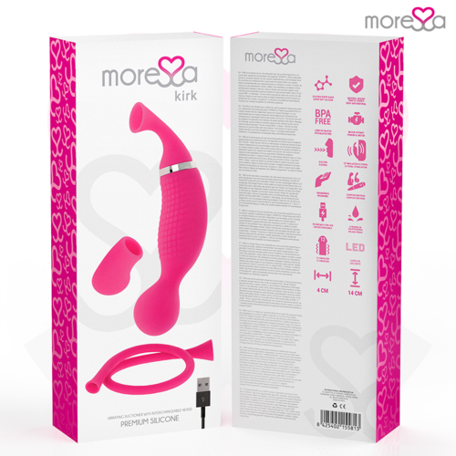 MORESSA - KIRK DUO ONDAS ESTIMULADORAS + MASAJEADOR MULTI PRESTACIONES PREMIUM SILICONE RECARGABLE