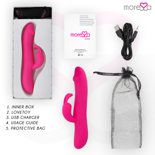 MORESSA - MOLLY IMPULSOR UP&DOWN Y POTENTE VIBRACIÓN PREMIUM SILICONE RECARGABLE