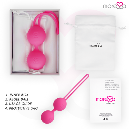 MORESSA - OSIAN TWO ENTRENAMIENTO SUELO PELVICO 101gr PREMIUM SILICONA ROSA