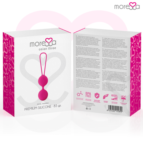 MORESSA - OSIAN THREE ENTRENAMIENTO SUELO PELVICO 85 gr PREMIUM SILICONA ROSA
