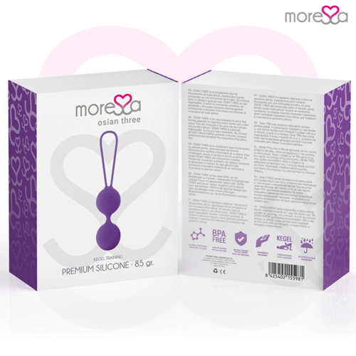 MORESSA - OSIAN THREE ENTRENAMIENTO SUELO PELVICO 85 gr PREMIUM SILICONA LILA