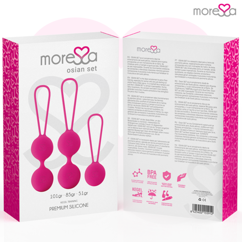 MORESSA - OSIAN SET PREMIUM SILICONA ROSA (Osian One - 51 g | Osian Two - 101 g | Osian Three 85 g)