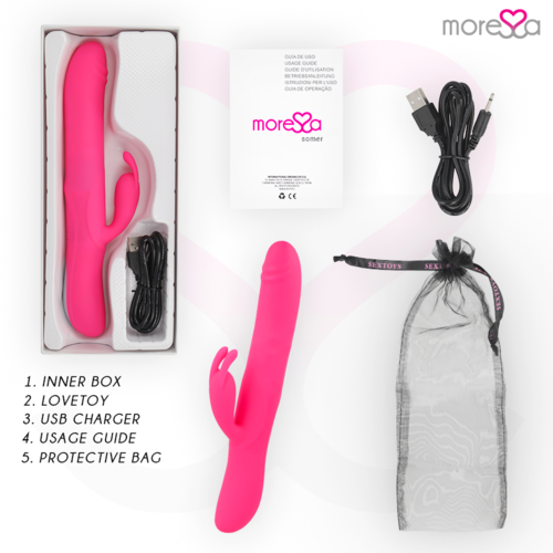 MORESSA - SOMER ROTADOR PERLADO Y POTENTE VIBRACIÓN SILICONA PREMIUM