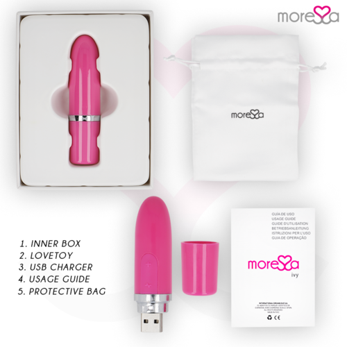 MORESSA - IVY  MASAJEADOR SIMULADOR LABIAL DE VIAJE ROSA