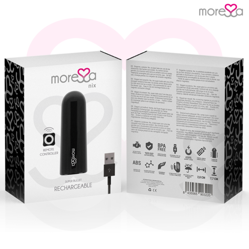 MORESSA - NIX POTENTE VIBRADOR MULTI JUEGOS CONTROL REMOTO NEGRO