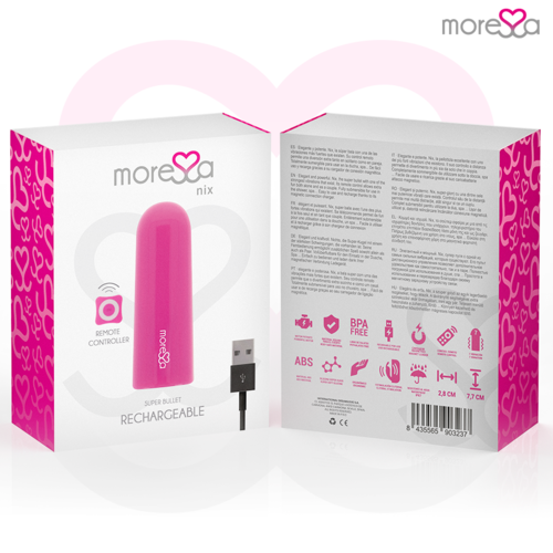 MORESSA - NIX POTENTE VIBRADOR MULTI JUEGOS CONTROL REMOTO ROSA