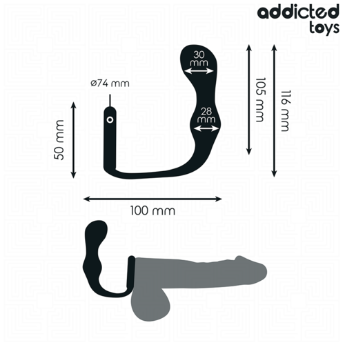 ADDICTED TOYS - PLUG ANAL CON ANILLO SILICONA MODELO 3