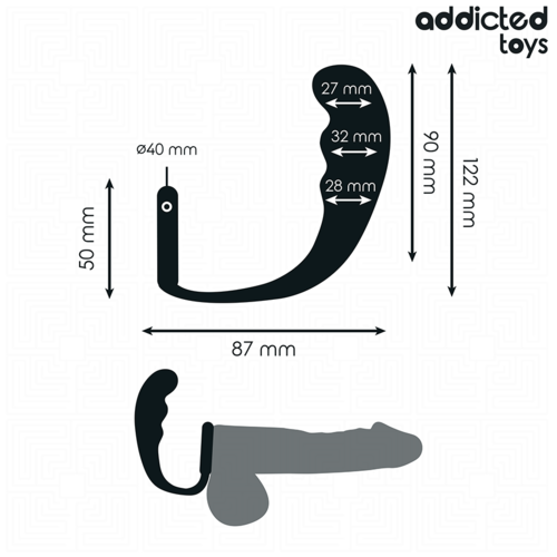 ADDICTED TOYS - PLUG ANAL CON ANILLO SILICONA MODELO 4